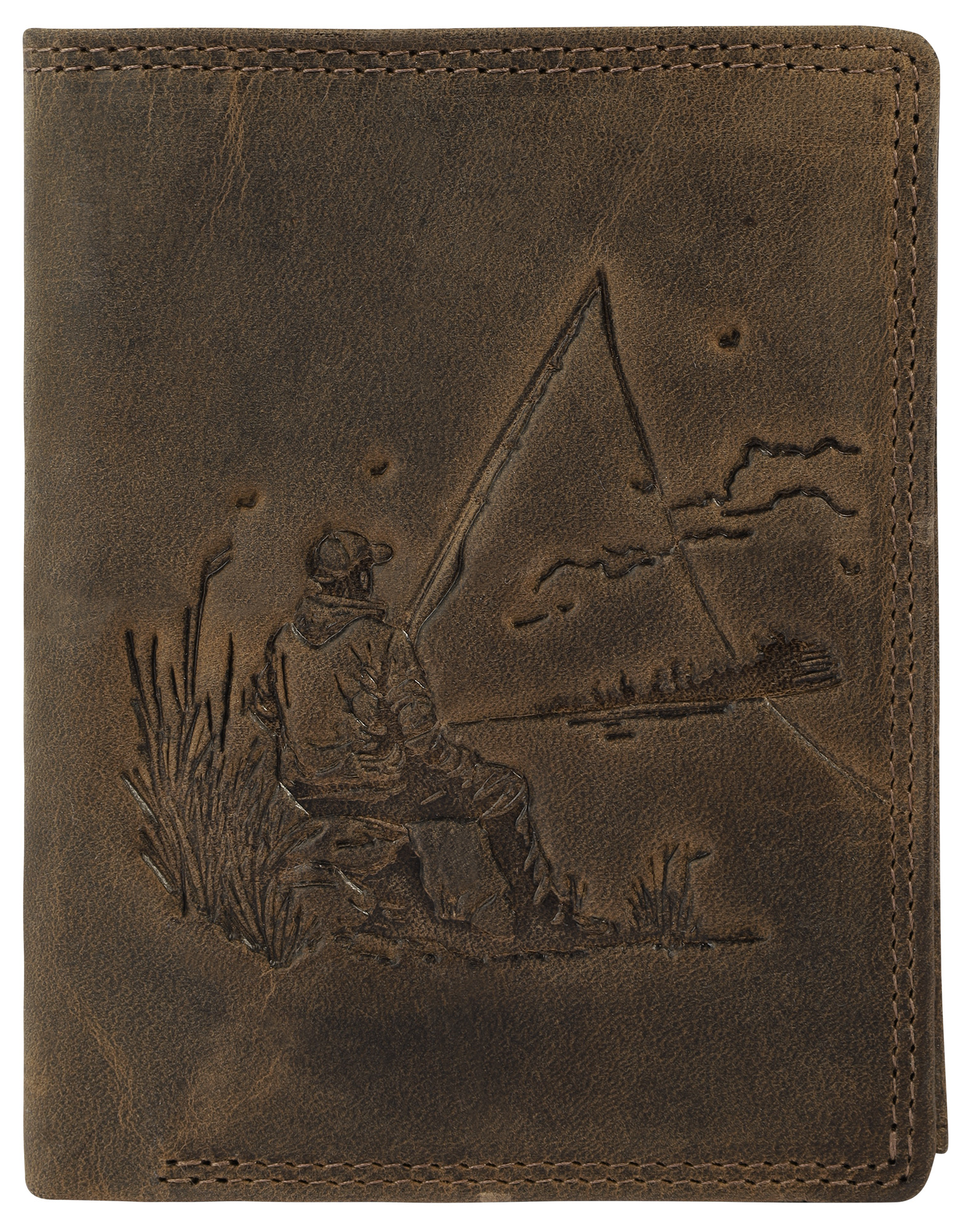 Akzent Geldbörse, RFID, Hochformat, Fischer/ Angler, braun