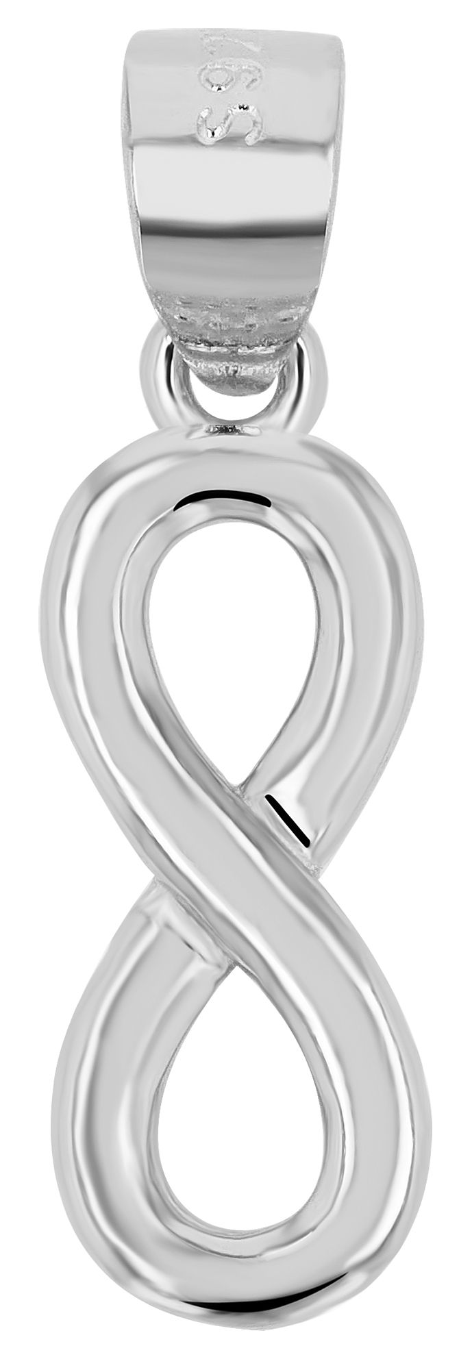 925er Echt Silber Infitniy-Anhänger, rhodiniert