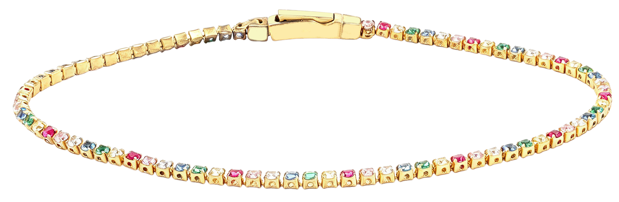 Sif Jakobs Jewellery 925/- Echt Silber Armband "Ellera", Zirkonia (bunt), 17 cm