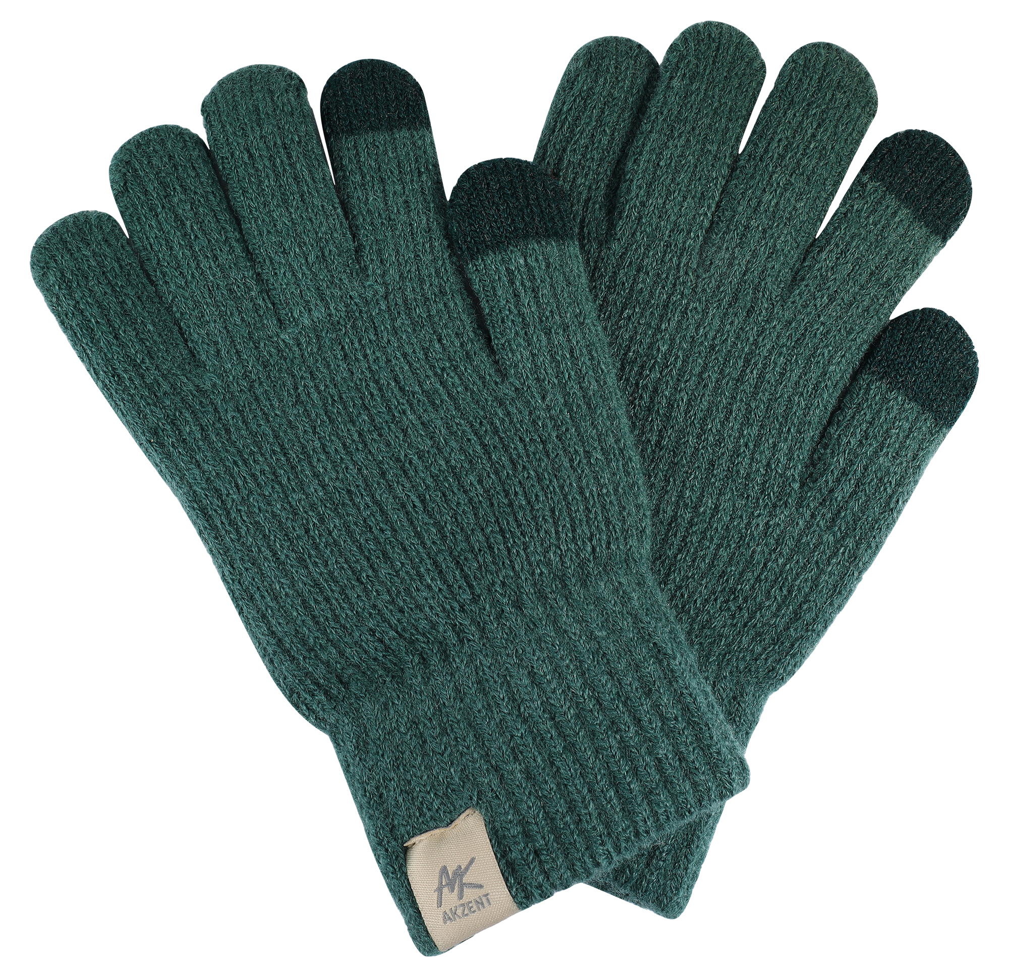 Damen-Handschuhe, Gr M, dunkelgrün, Touch-Finger, 100% Polyester, VE-4 Damen-Handschuhe, Gr M, dunkelgrün, Touch-Finger, 100% Polyester, VE-4