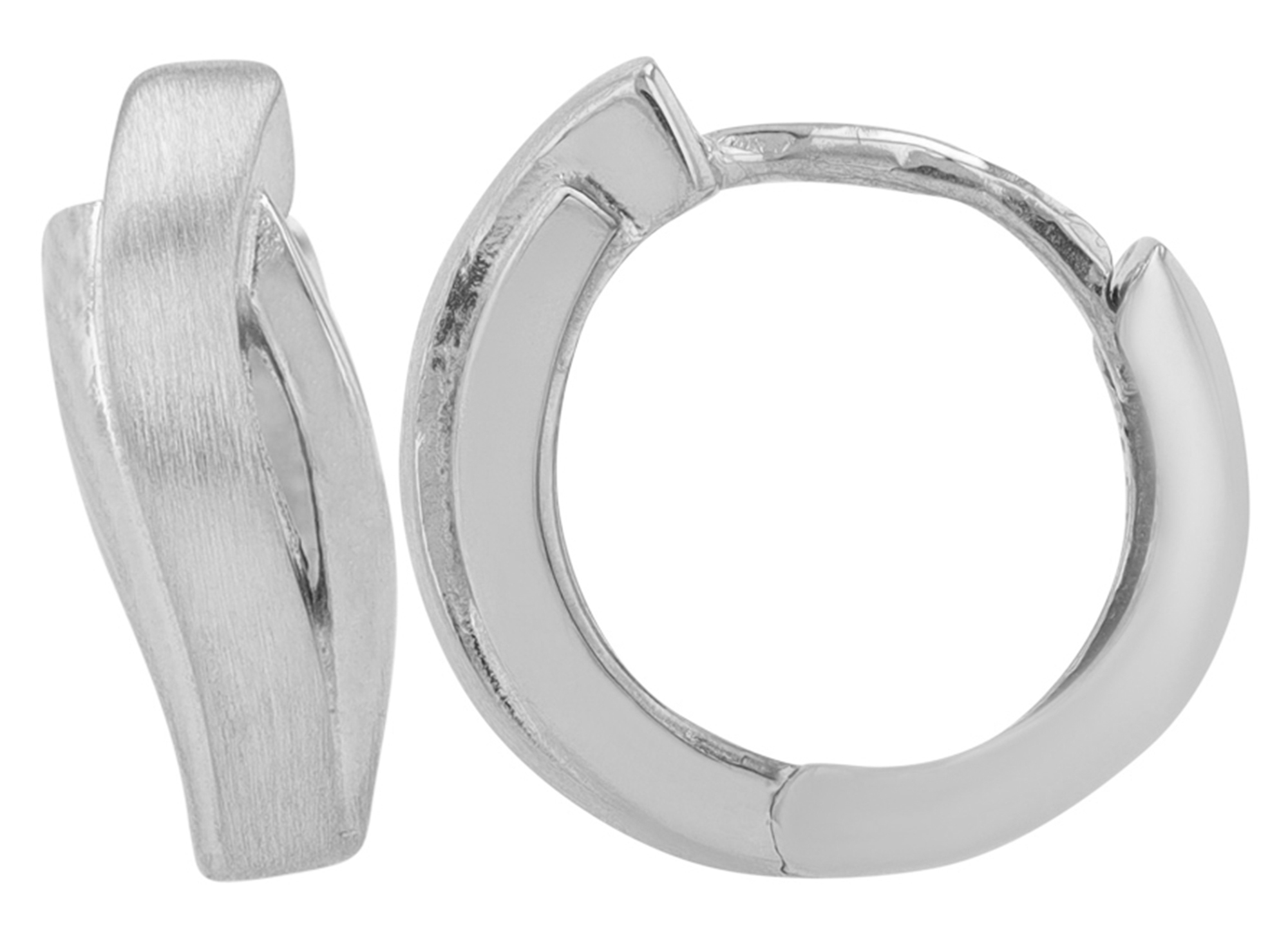 "Soley" 925/- Echt Silber, Klapp-Creolen, silberfarben rhodiniert