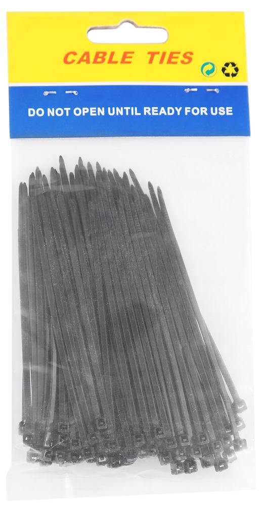 Kabelbinder, schwarz, 2,5 mm x 100 mm, 100 Stück/Pack
