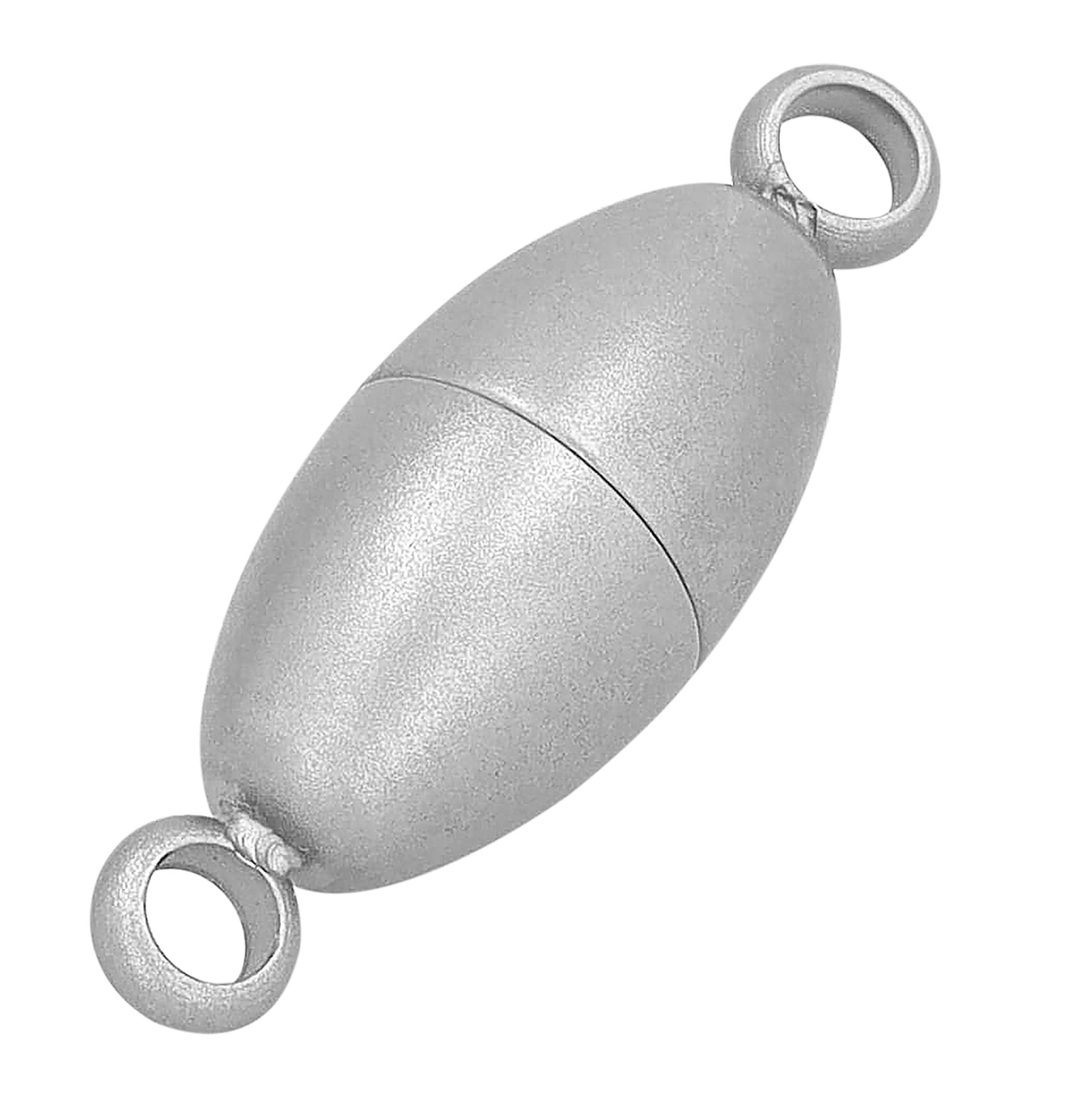 Magnetschließe oval, Edelstahl matt, 8 mm