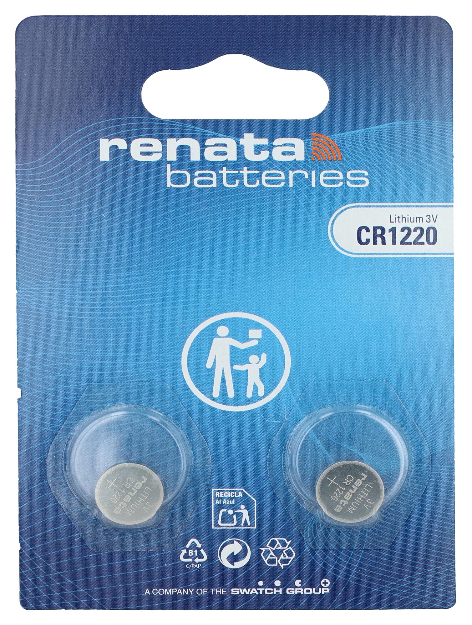 Renata Lithium 3V Knopfzellen (2er Blister), CR1220