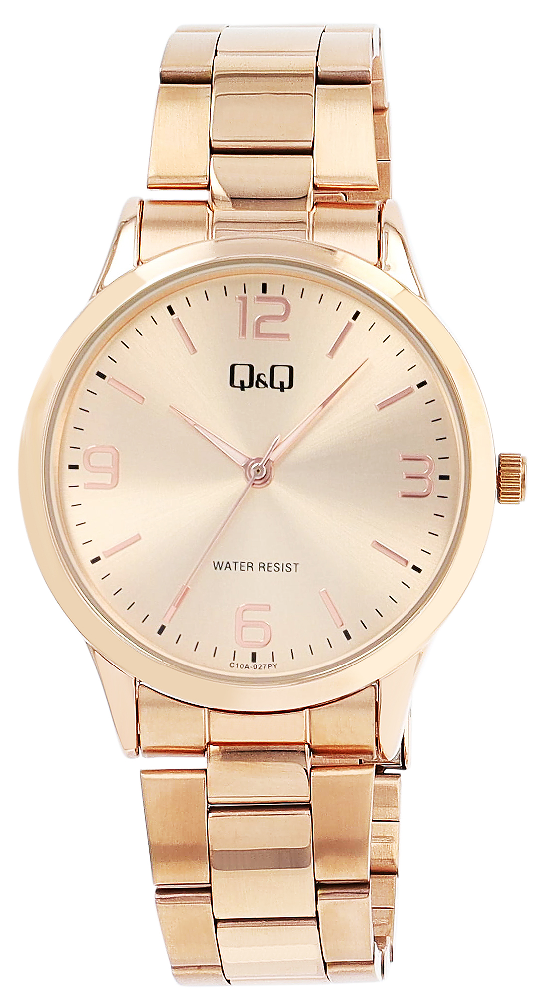 Q&Q Unisexuhr mit Metallband, Ø 40 mm