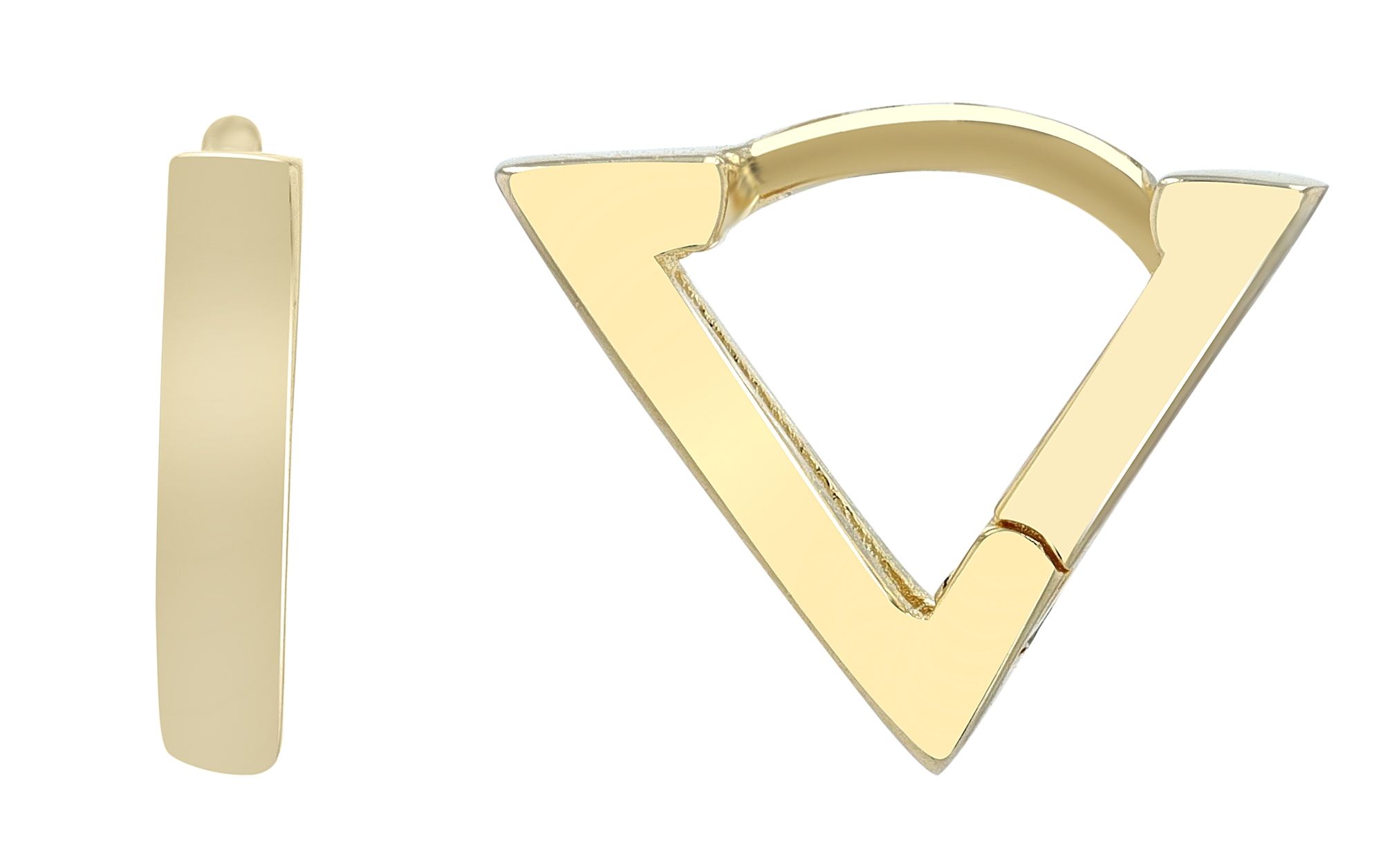 "Atalja" - Creole Triangel, 925er Echt Silber, Gold