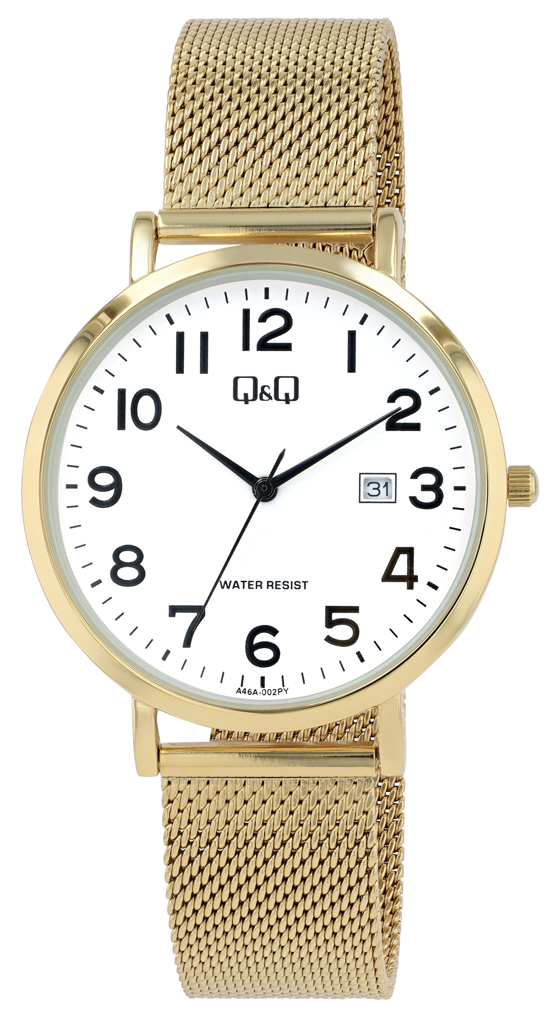 Q&Q Herren mit Milanaiseband, Edelstahl, Ø 40 mm, goldfarben