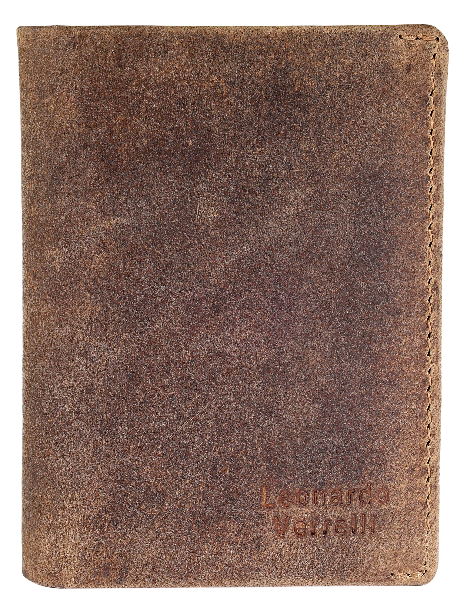Leonardo Verrelli, Herren Echtleder Geldbörse, Hochformat, vintage, RFID