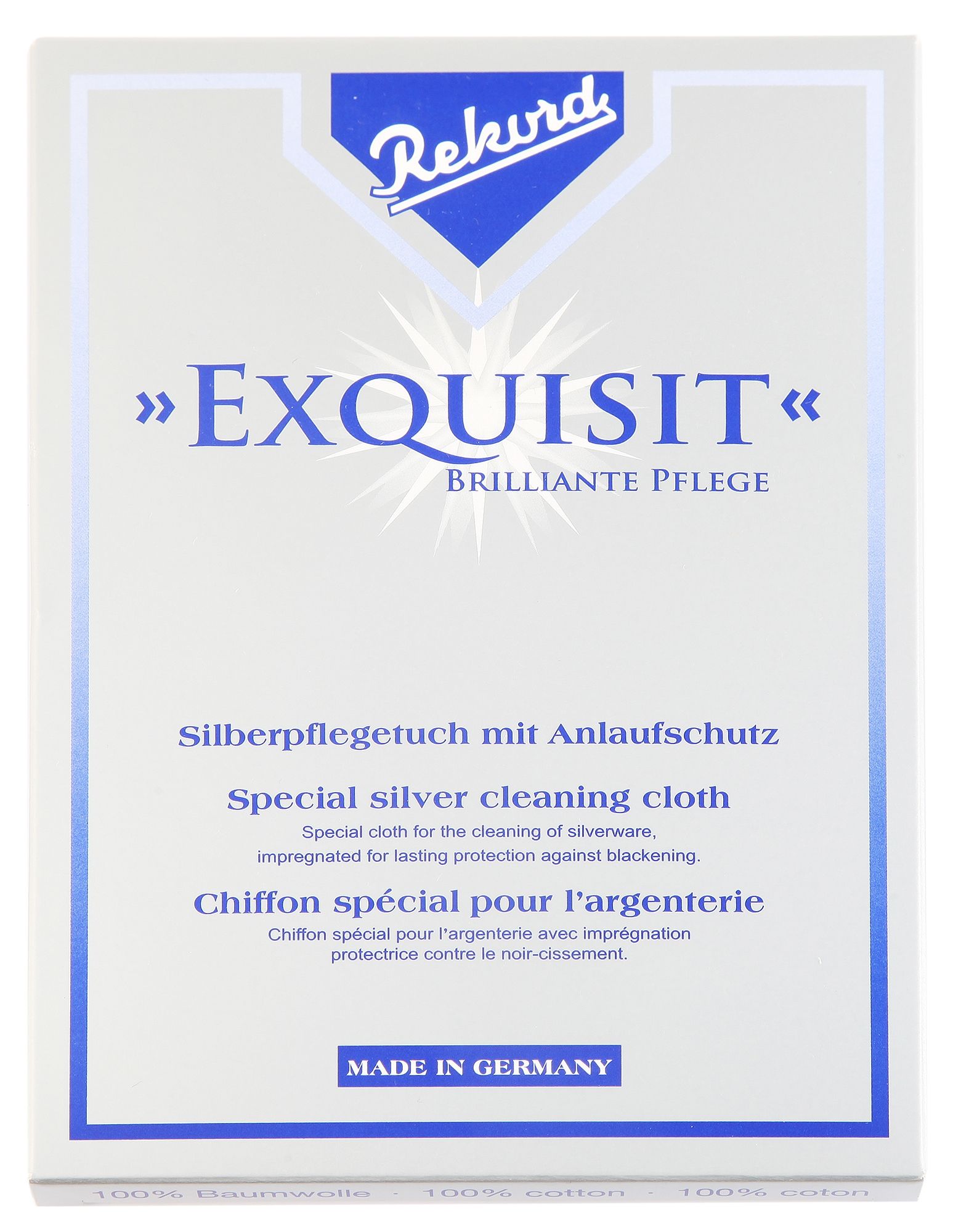 Exquisit Silberpflegetuch mit Anlaufschutz,  35 cm x 30 cm