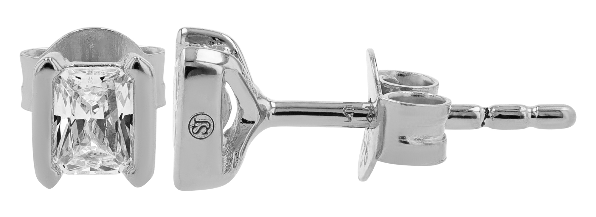 Sif Jakobs Jewellery 925/- Echt Silber Ohrstecker "Roccanova Piccolo", Zirkonia, rhod.