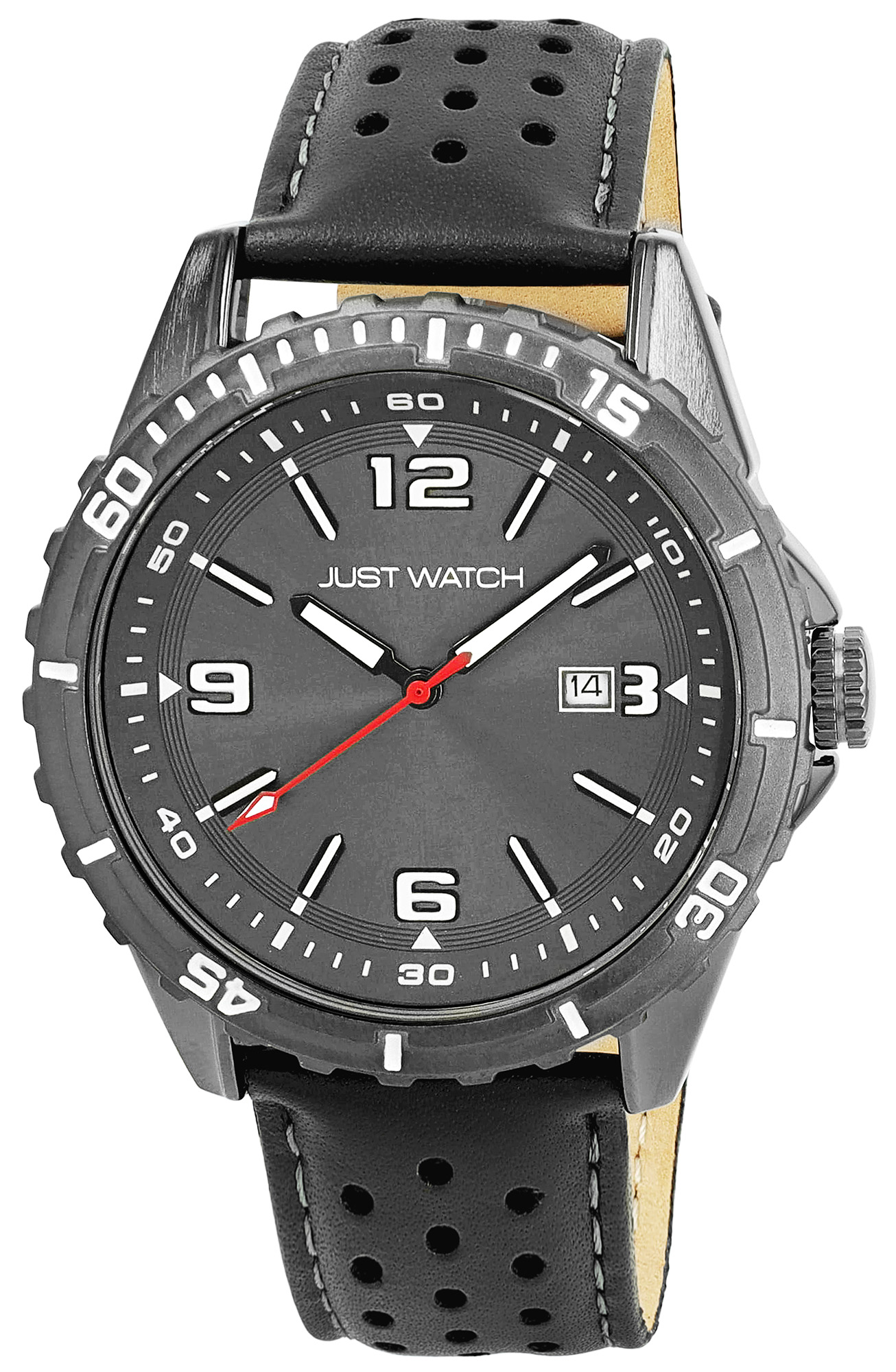 JUST WATCH Herrenuhr "Elwin"  mit Echt Lederband, 5ATM