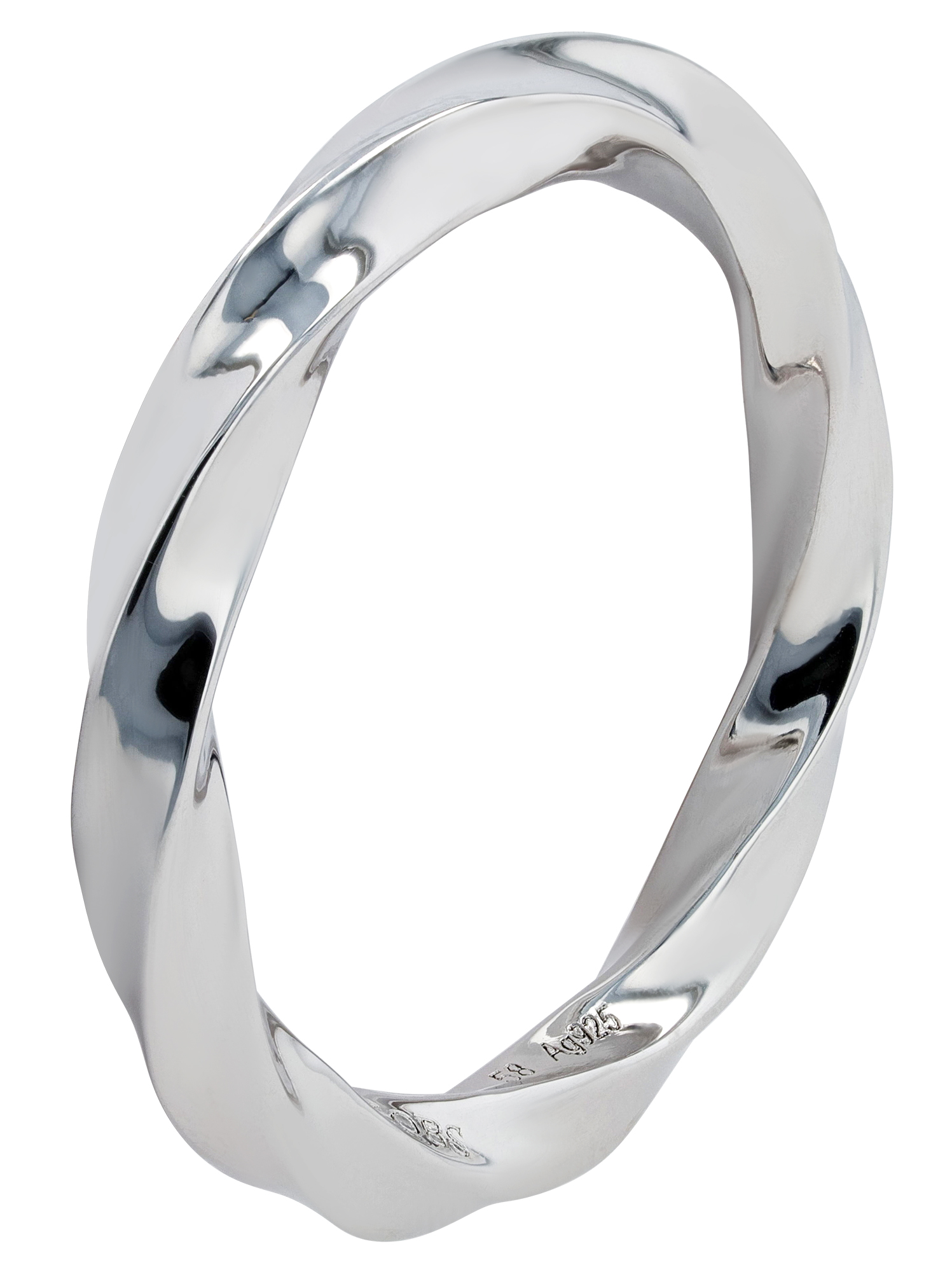 Sif Jakobs Jewellery 925/- Echt Silber Ring "Ferrara Piccolo Pianura", Gr 58, rhodiniert