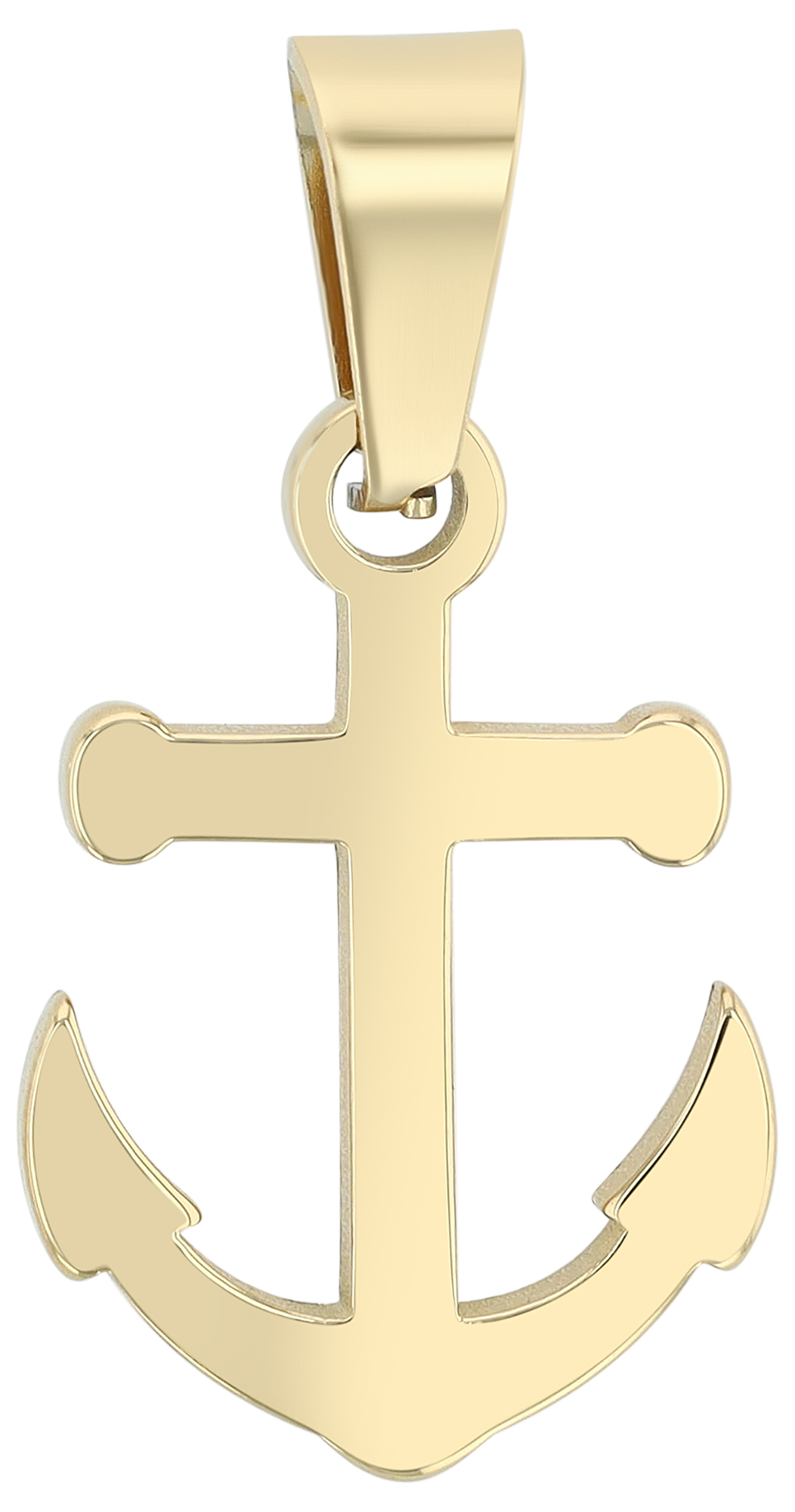 "Lukia", Edelstahlanhänger, Anker, goldfarben