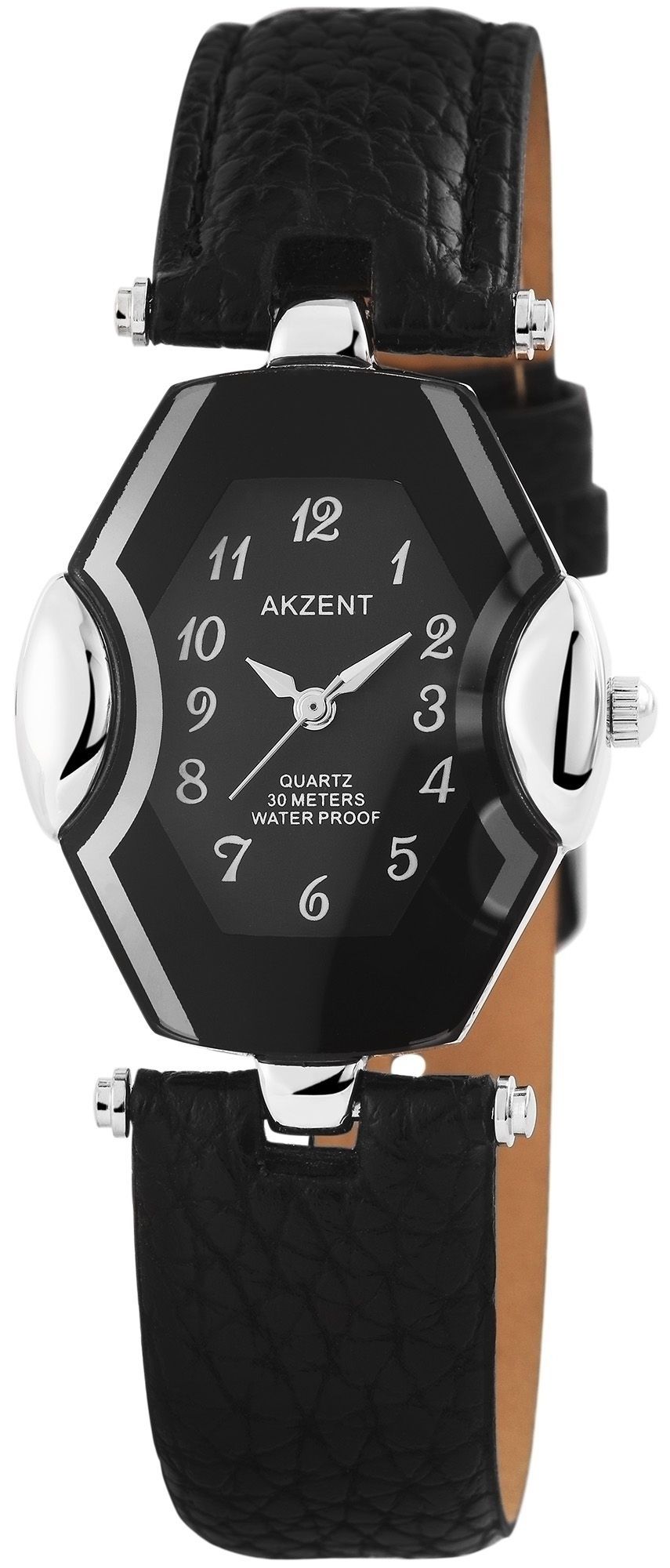 Akzent Damenuhr mit Lederimitationsarmband