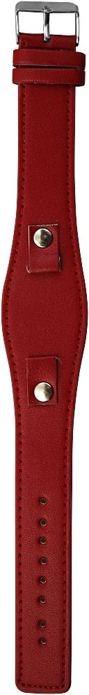 Lederimitation-Uhrenarmband, dunkelrot, 10 mm