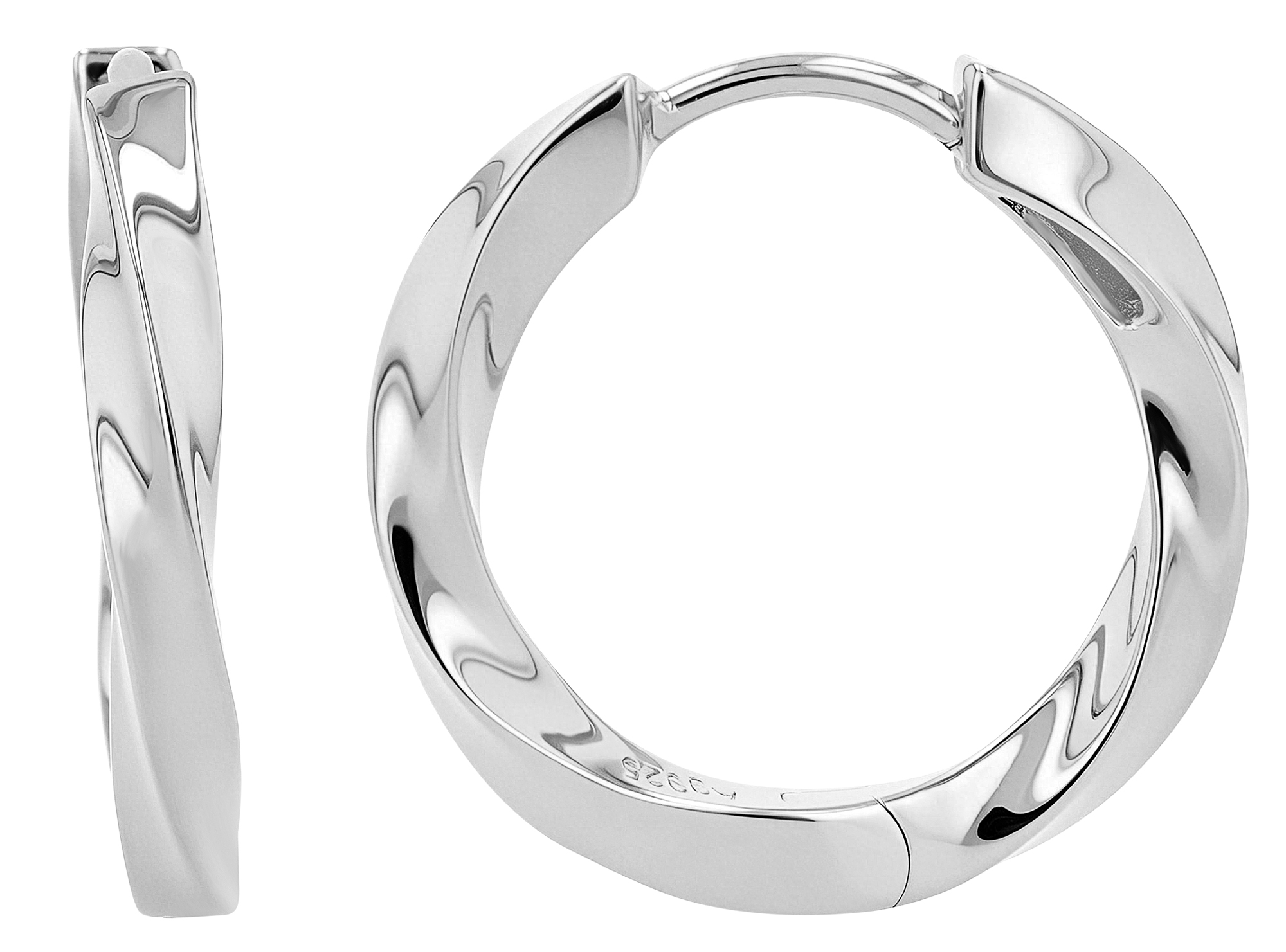 Sif Jakobs Jewellery 925/- Echt Silber Creolen "Ferrara Medio Pianura" Ø 13 mm, rhodiniert