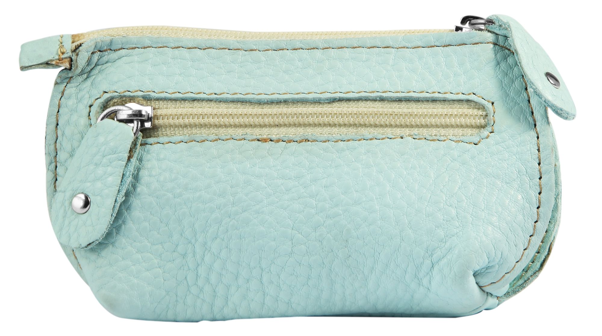 Excellanc Schlüsselbeutel aus Echtleder, mintfarben