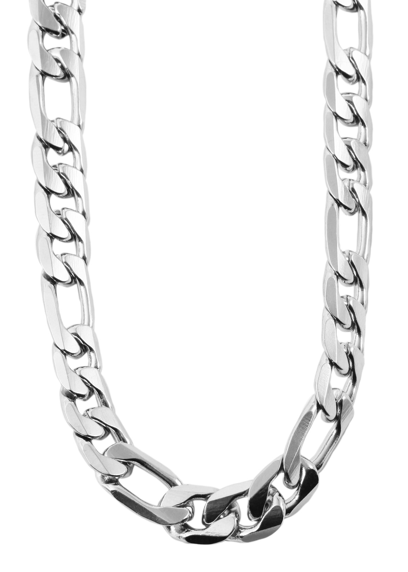 Akzent Figarokette, Edelstahl, silberfarben, Länge 60 cm