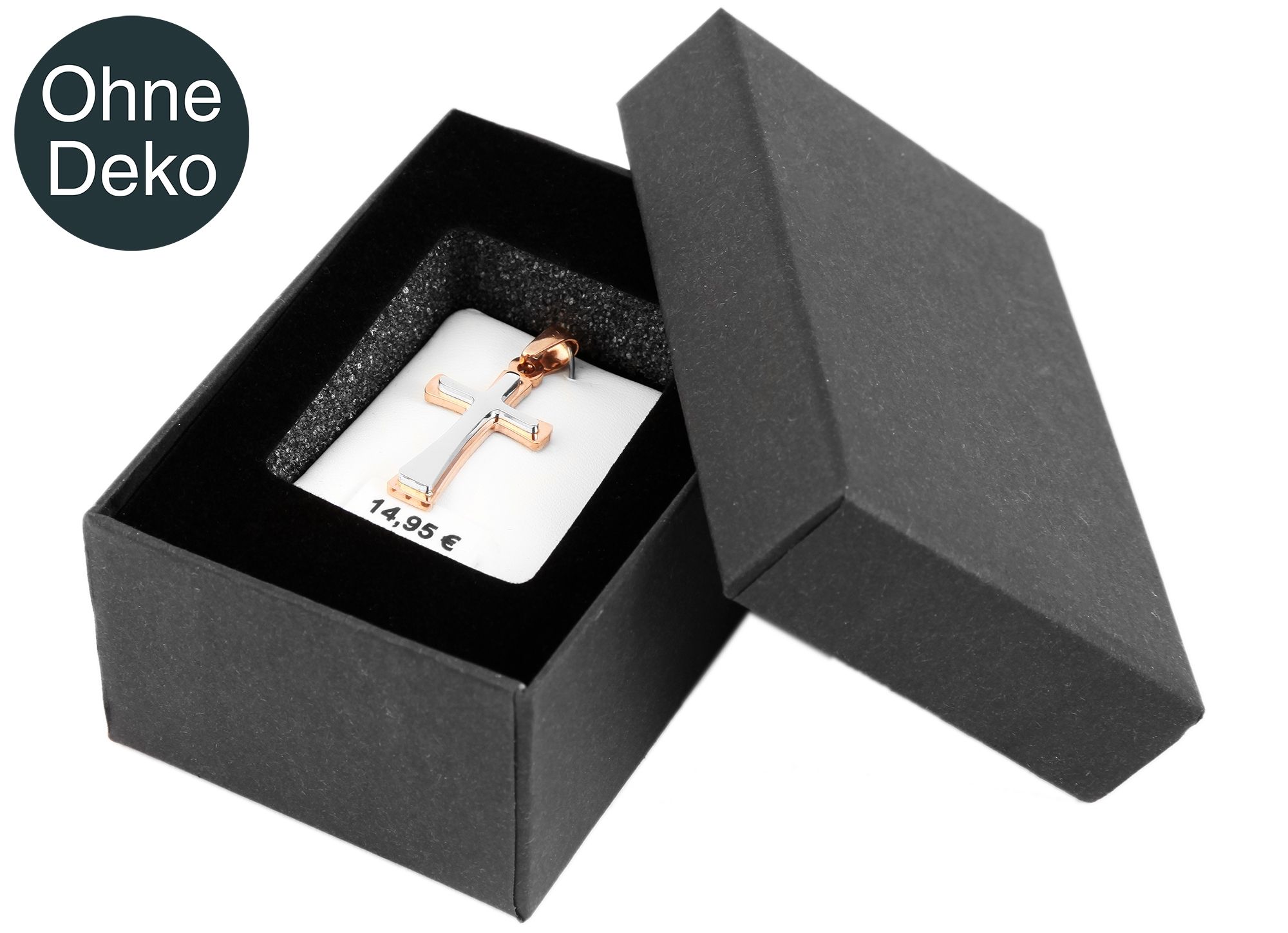 Schmuckbox, VE 12, schwarz, 8 x 5 x 4 cm