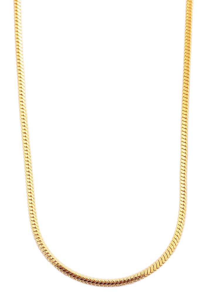 "Jillane", Akzent Edelstahl Schlangenkette, poliert, silberfarben, 60 cm