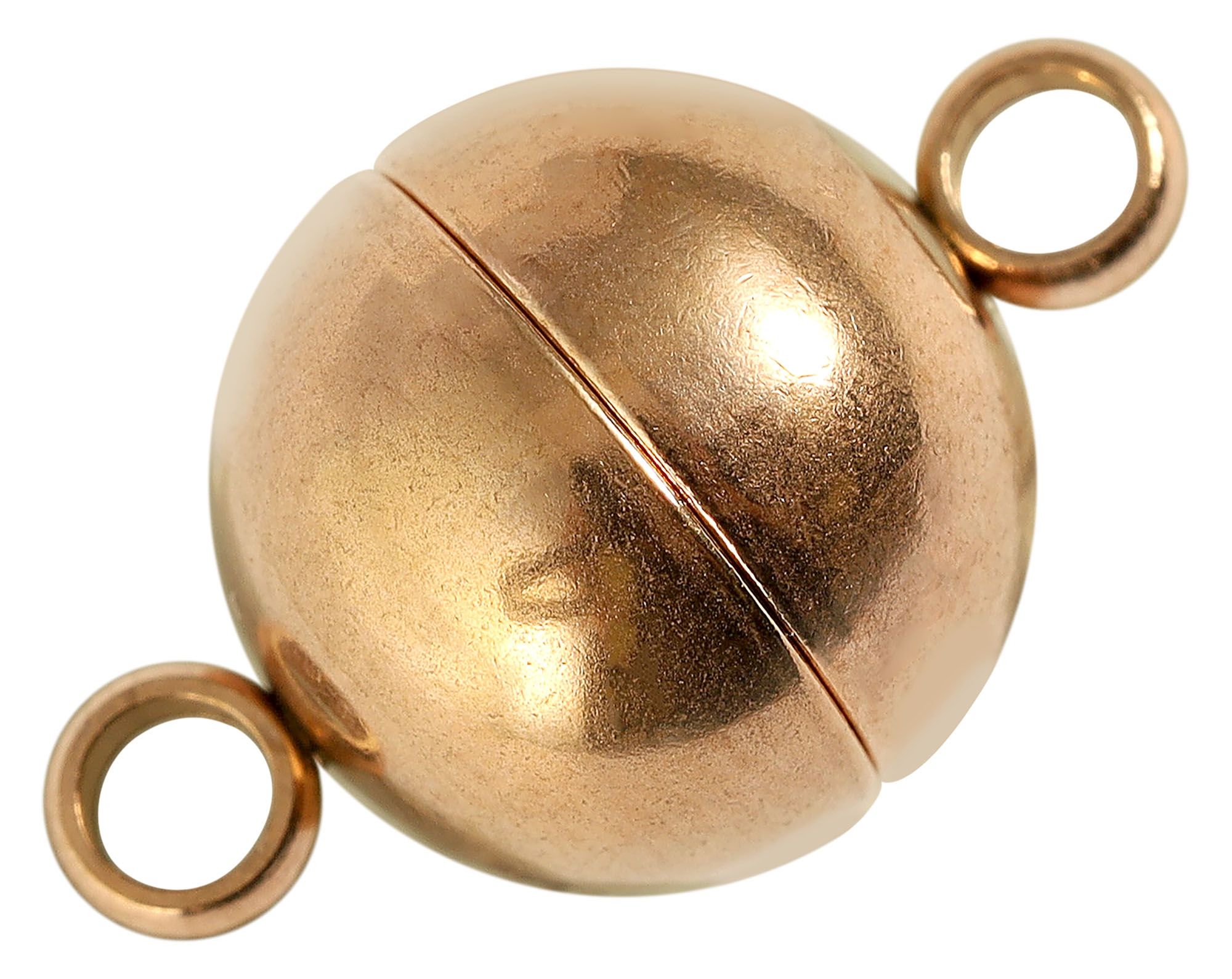 Magnetschließe aus Edelstahl, roségoldfarben/ionenplattiert, Ø 6 mm