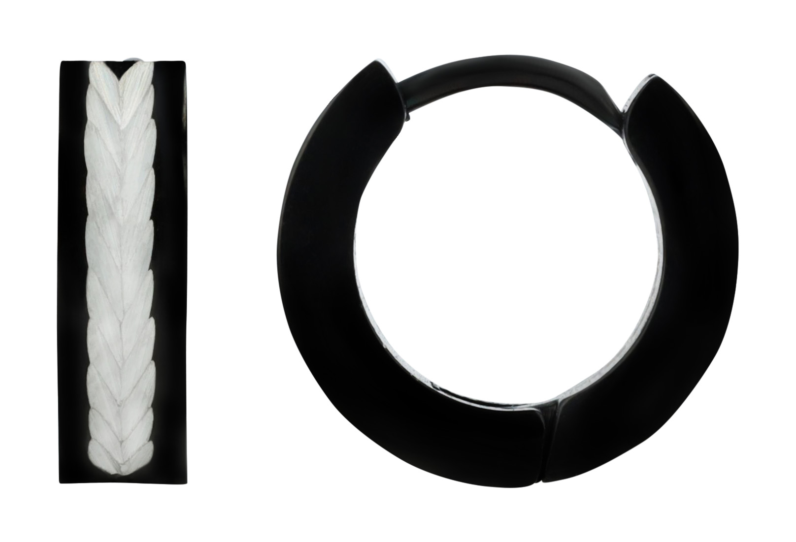 "Jorik" Edelstahl Unisex-Creolen, Edelstahl Ø 9mm/ 4mm, bicolor