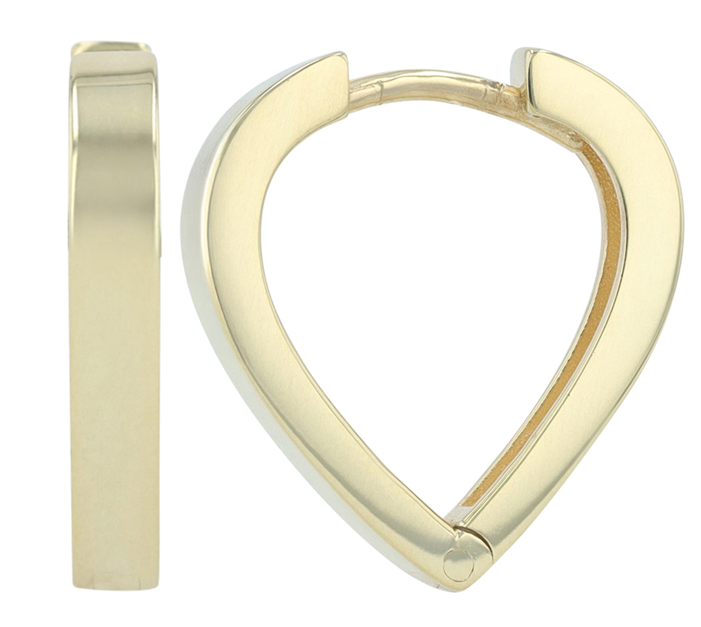 "Xyra" 925/- Echt Silber Creolen, V-Form/ abgerundet, vergoldet