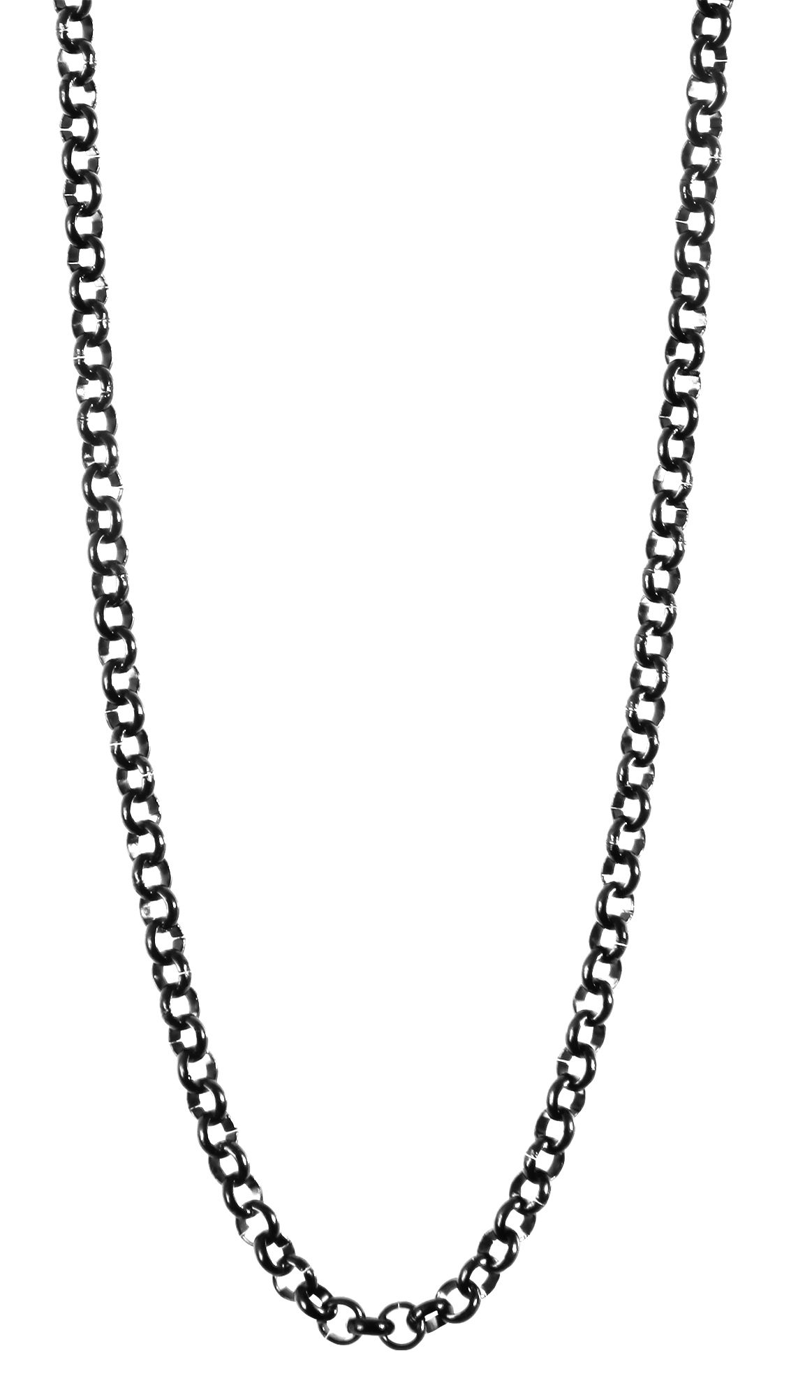 Akzent Erbskette, Edelstahl, schwarz, 40 cm