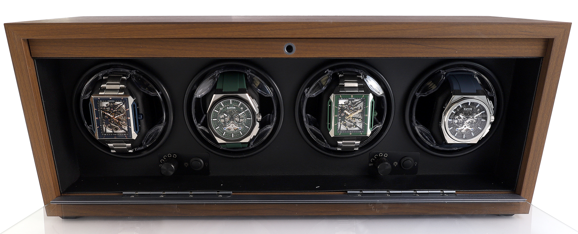 automatischer Uhrenbeweger für 4 Uhren, Licht, USB-DC