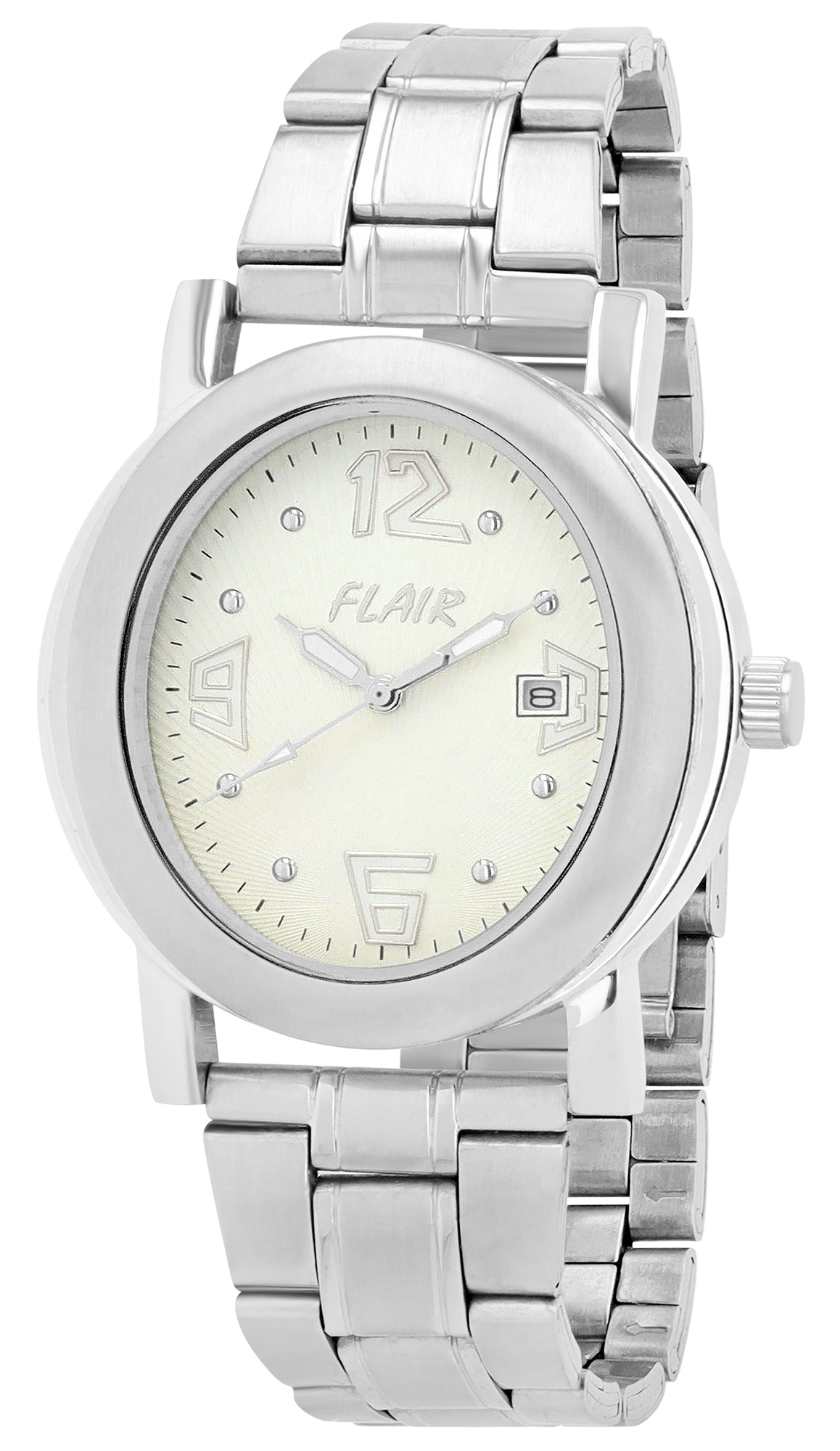 Flair Herrenuhr mit Edelstahlarmband, Ø 42 mm