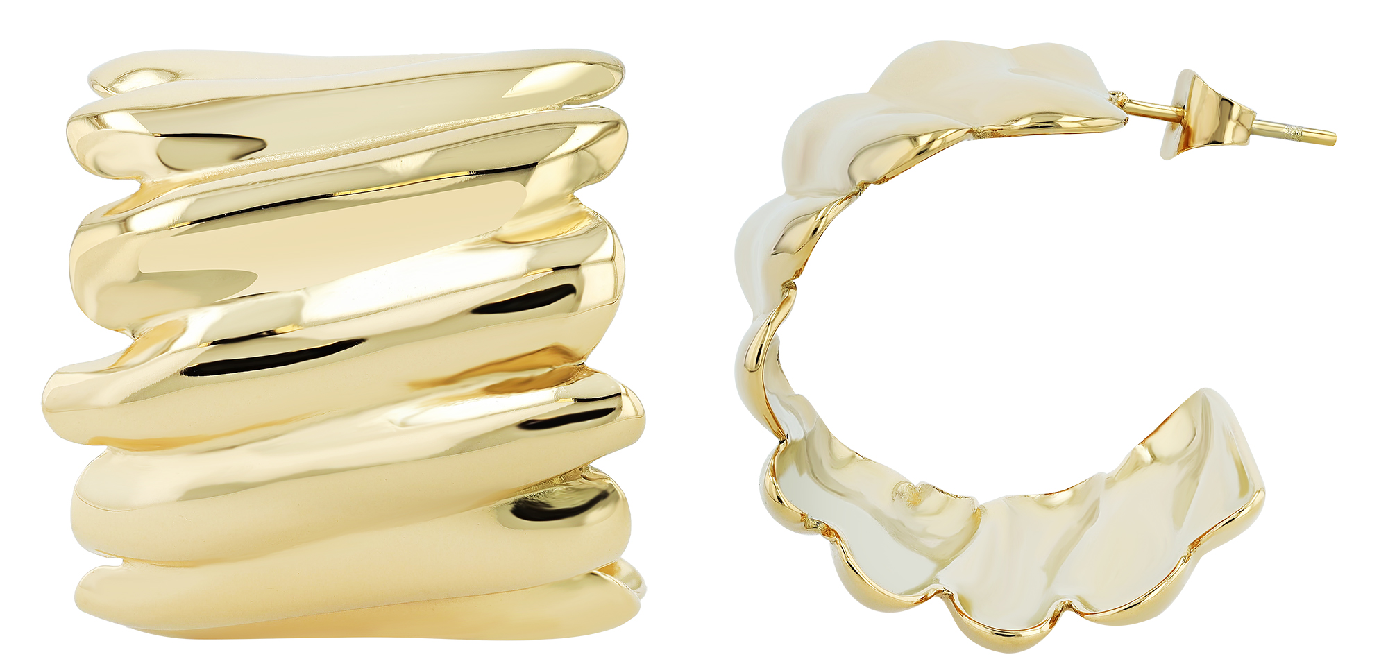 "Regina" Edelstahl Creolen/ Halbcreole, goldfarben