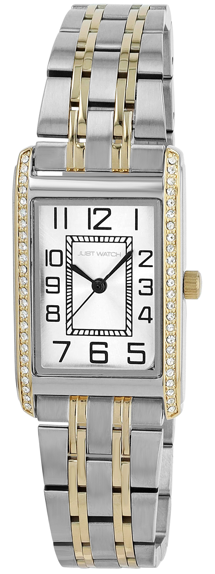 JUST WATCH Damenuhr "Ebba" mit Edelstahl Gliederarmband, Simili, 5 ATM