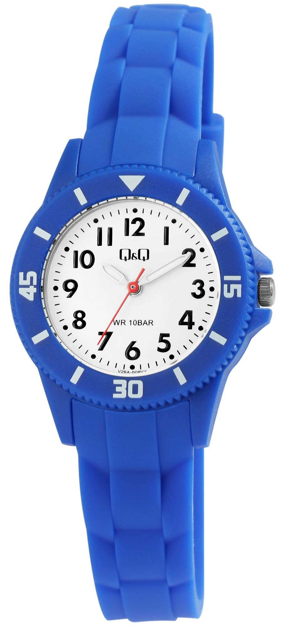 Q&Q Kinder-/Jugenduhr mit Silikonarmband, 10 ATM, blau