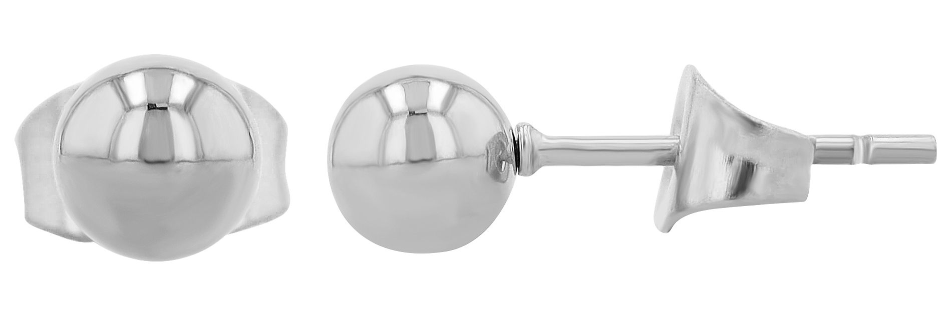 Akzent Ohrstecker "Pip", Edelstahl, Ø 5 mm, silberfarben