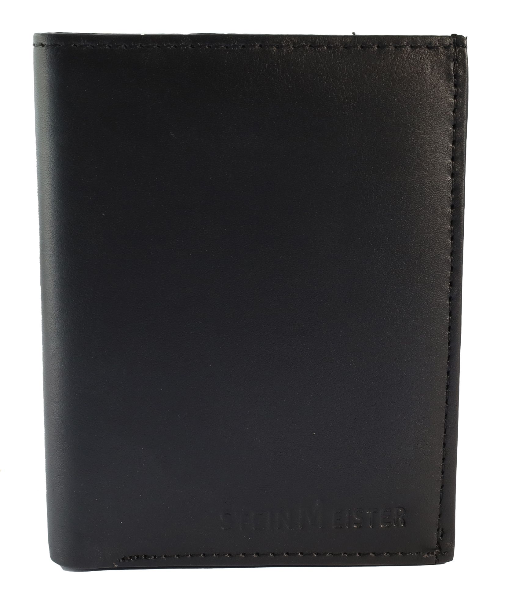 Steinmeister Geldbörsen aus Echtleder, Hochformat, schwarz
