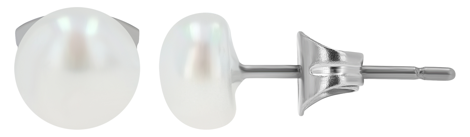 Akzent Titan Ohrstecker mit Süßwasserzucht-Perle