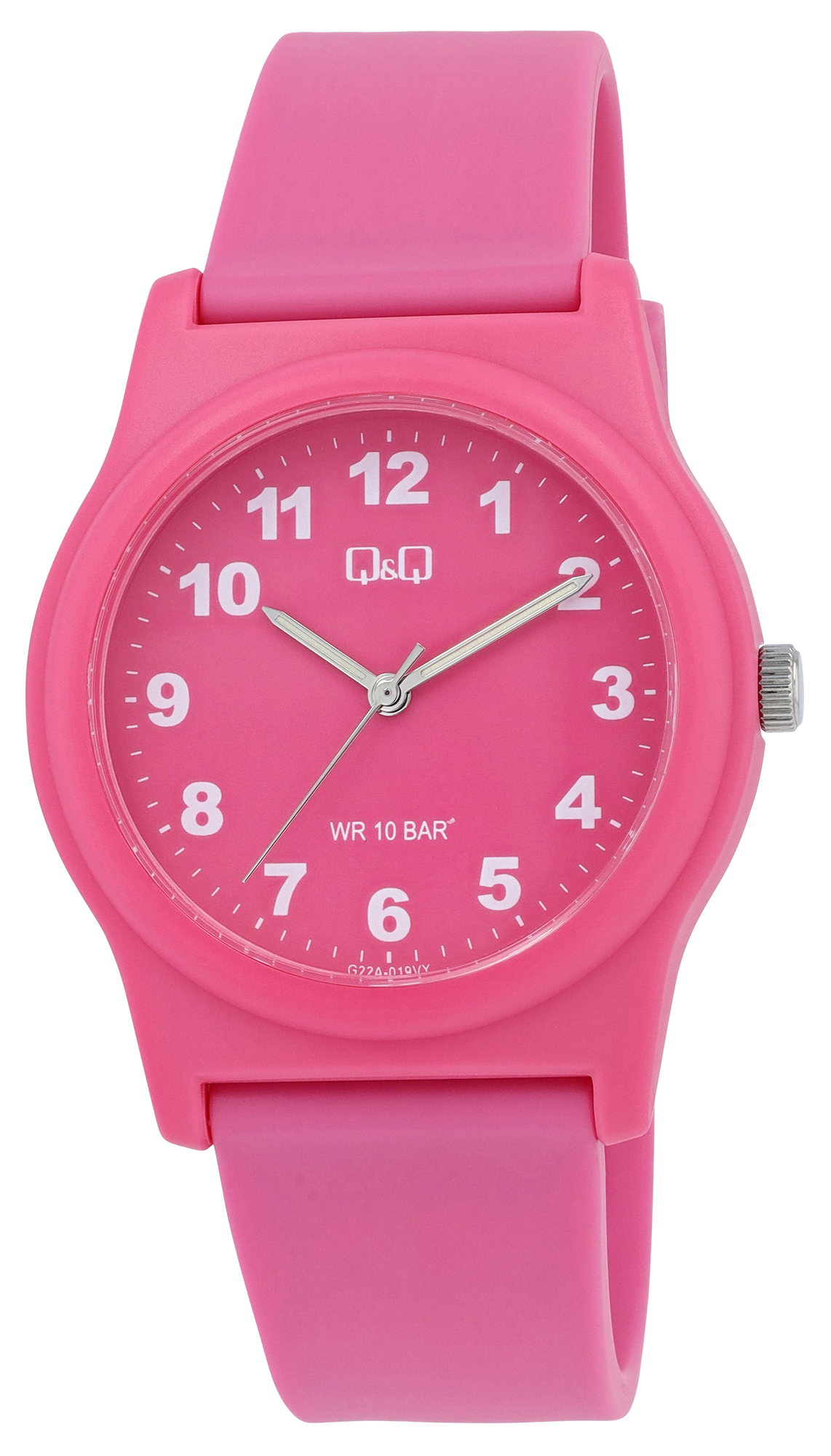 Q&Q Uhr für Damen & Jugendliche, Ø 38 mm, pink