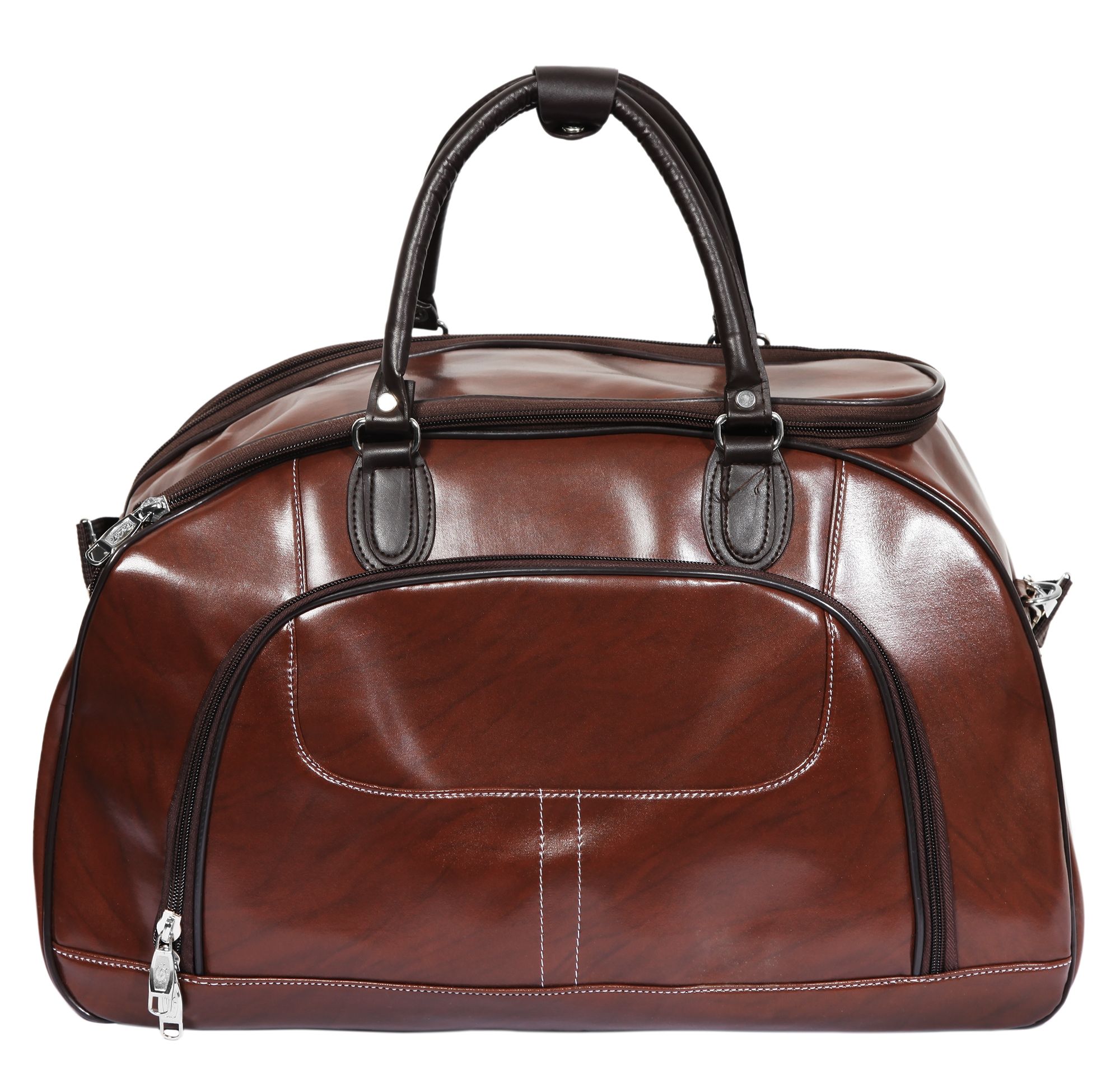 Unisex Reisetasche/ Sporttasche Lederimitation, Braun
