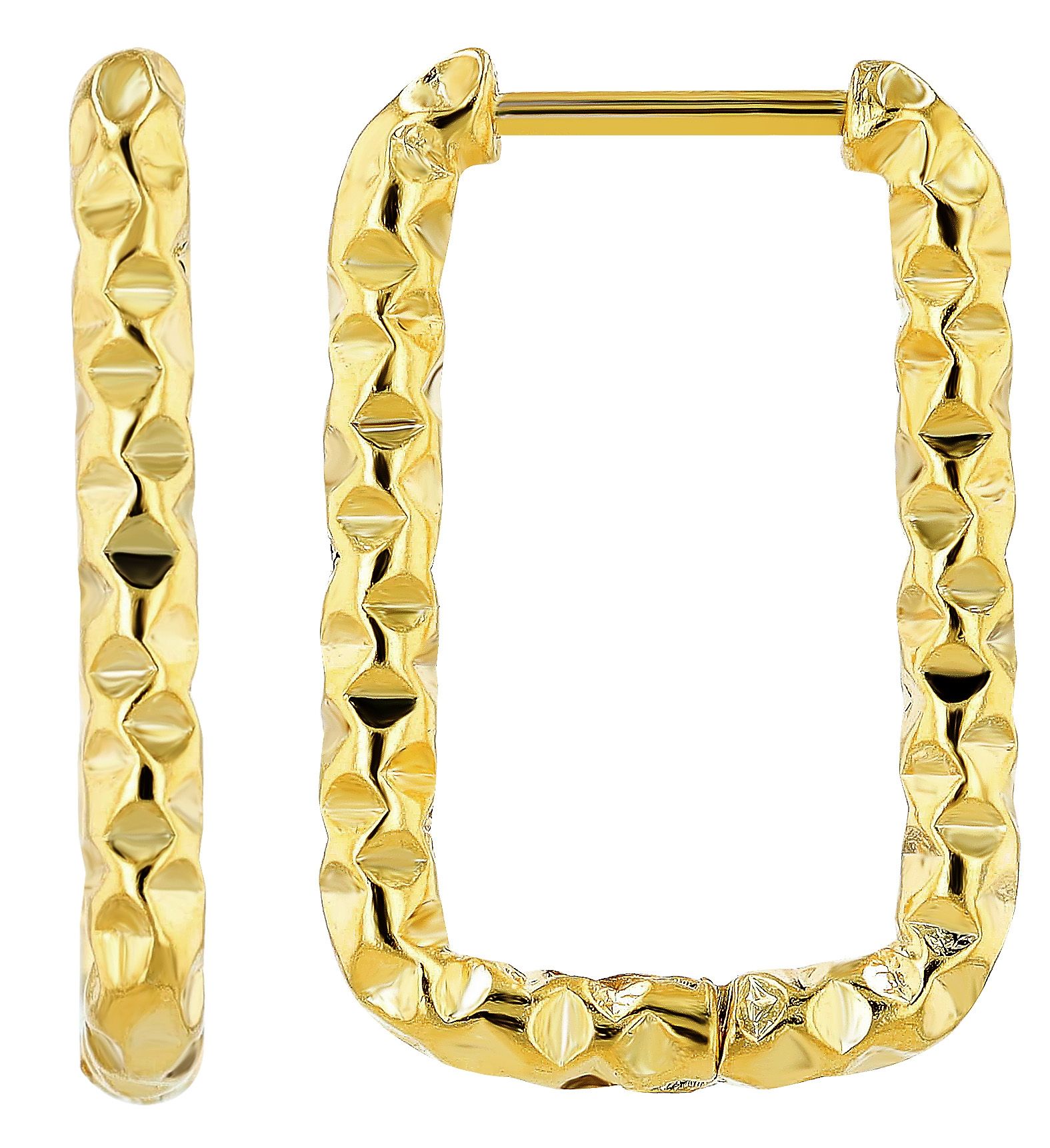 "Meliya" - Creole in U-Form, Akzent, Edelstahl, goldfarben