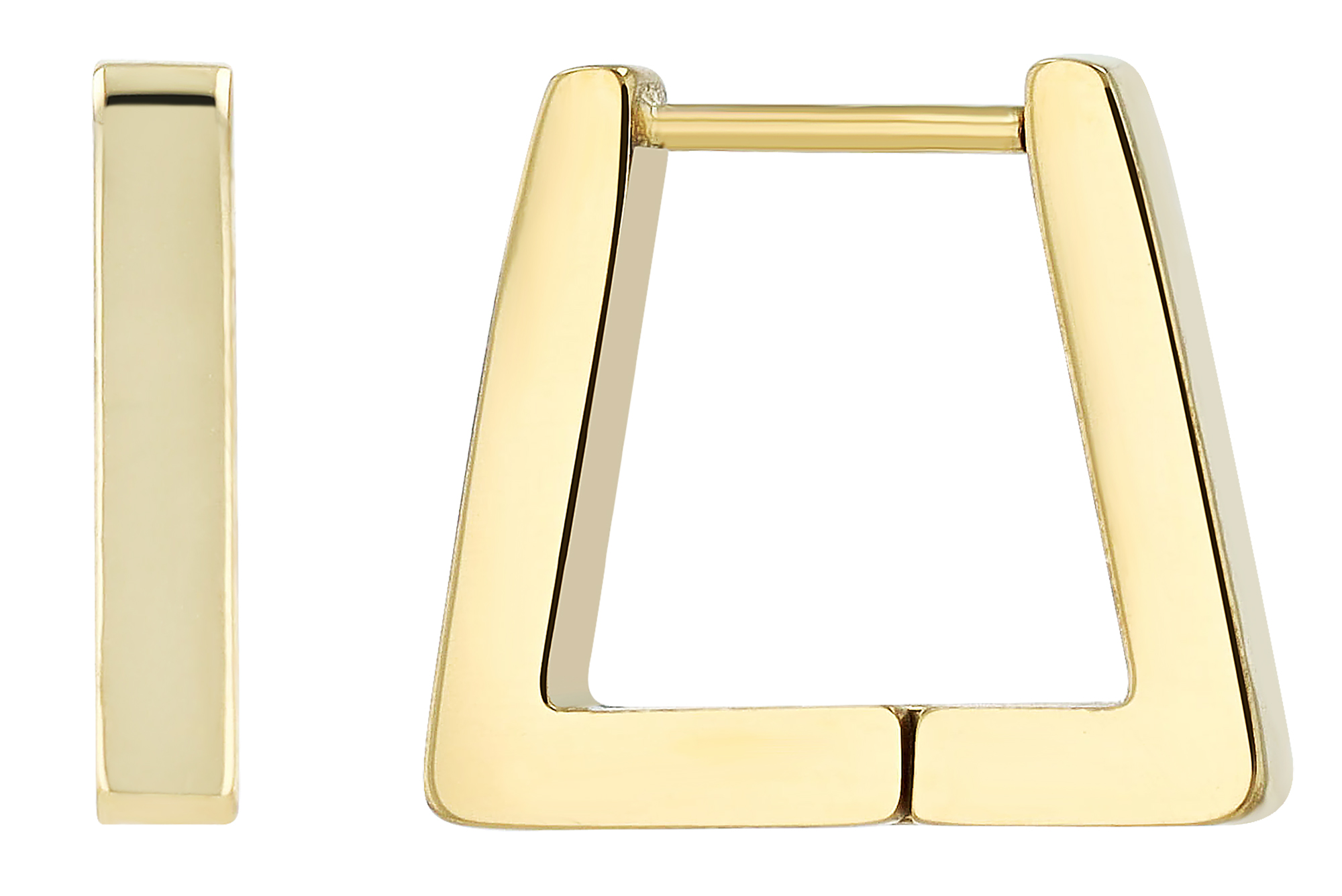 "Vibeke" kantige Creole aus Edelstahl