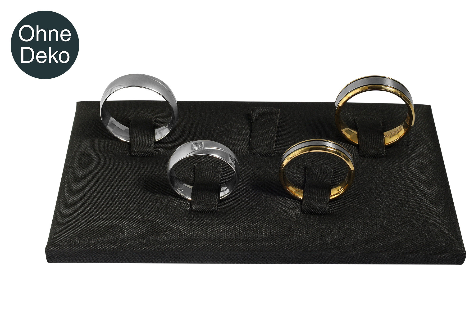 Aufsteller für Ringe, Kunststoff, schwarz