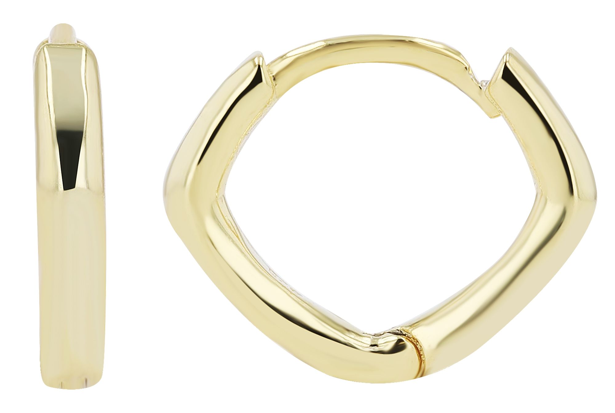 925er Sterling Silber Klapp-Creolen "Javor", vergoldet