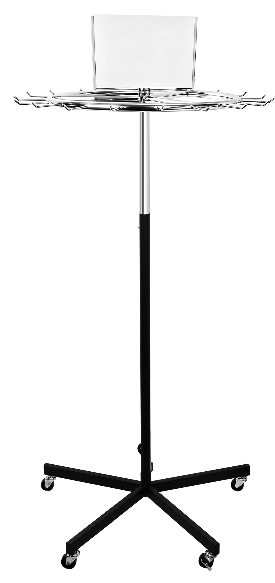 Verkaufsständer für Gürtel, Rund Ø 80 cm/ ca 140 bis 170 cm hoch (ohne Deko)