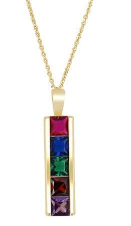 "Lamina" 925/- Echt Silber Kette mit Anhänger 43+5 cm, vergoldet