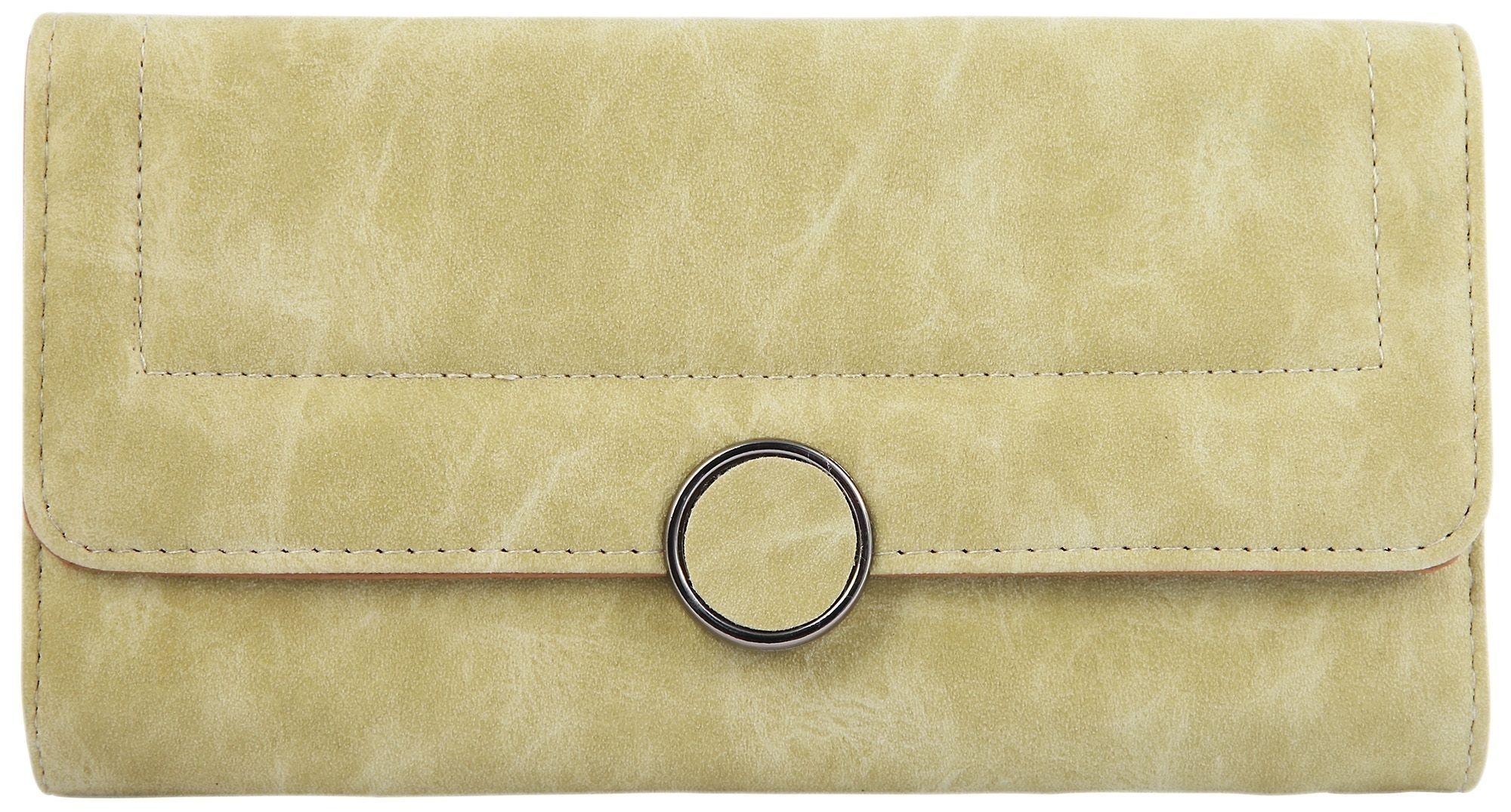 Cham Cham Damen Geldbörse aus Lederimitat in grün. Format 20 x 11 cm.