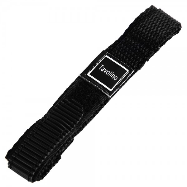 Klett-Uhrenarmband, schwarz, 14 mm