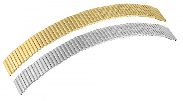 Metall-Zugarmbänder, silber- und goldfarben, VE 12, 16 mm