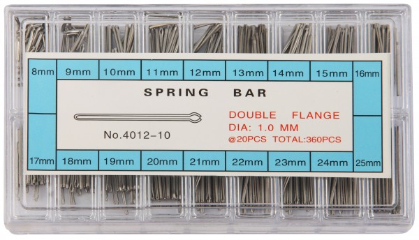 Bandsplinte Sortiment in 18 verschiedenen Größen 8 mm - 25 mm, Ø 1,0 mm