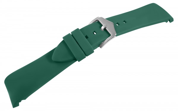 Silikon Uhrenarmband, Dornschließe, grün, 18 - 24 mm