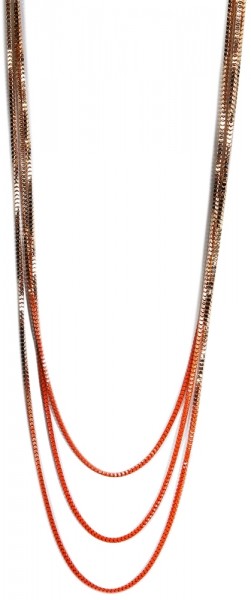 Metall Damen Schlangenkette, Länge: 90 cm / Stärke: 10 mm